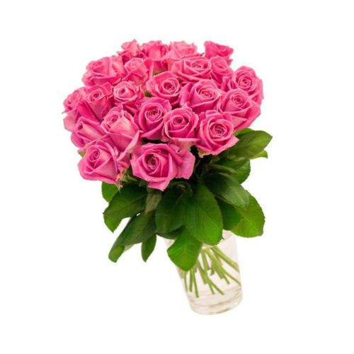 Заказать 21-ну розовую розу с доставкой по Корфовскому
